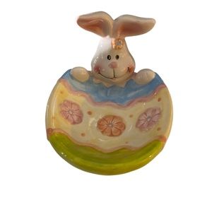 Ceramic Bunny Candy Dish Easter Decor